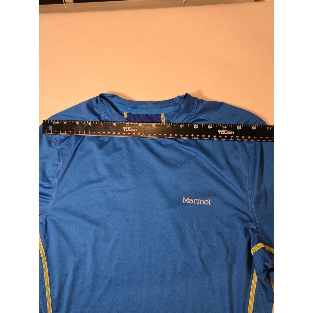 Marmot Performance Shirt Mens‎ Small Blue Excellent Long Sleeve Hiking Running - Picture 6 of 8